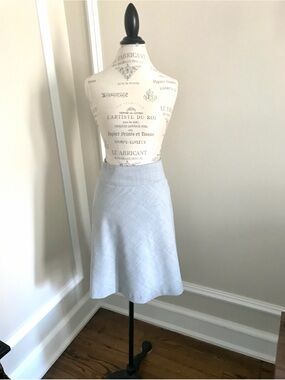 EXPRESS DESIGN STUDIO Light Gray A-Line MIDI Skirt Sz 0